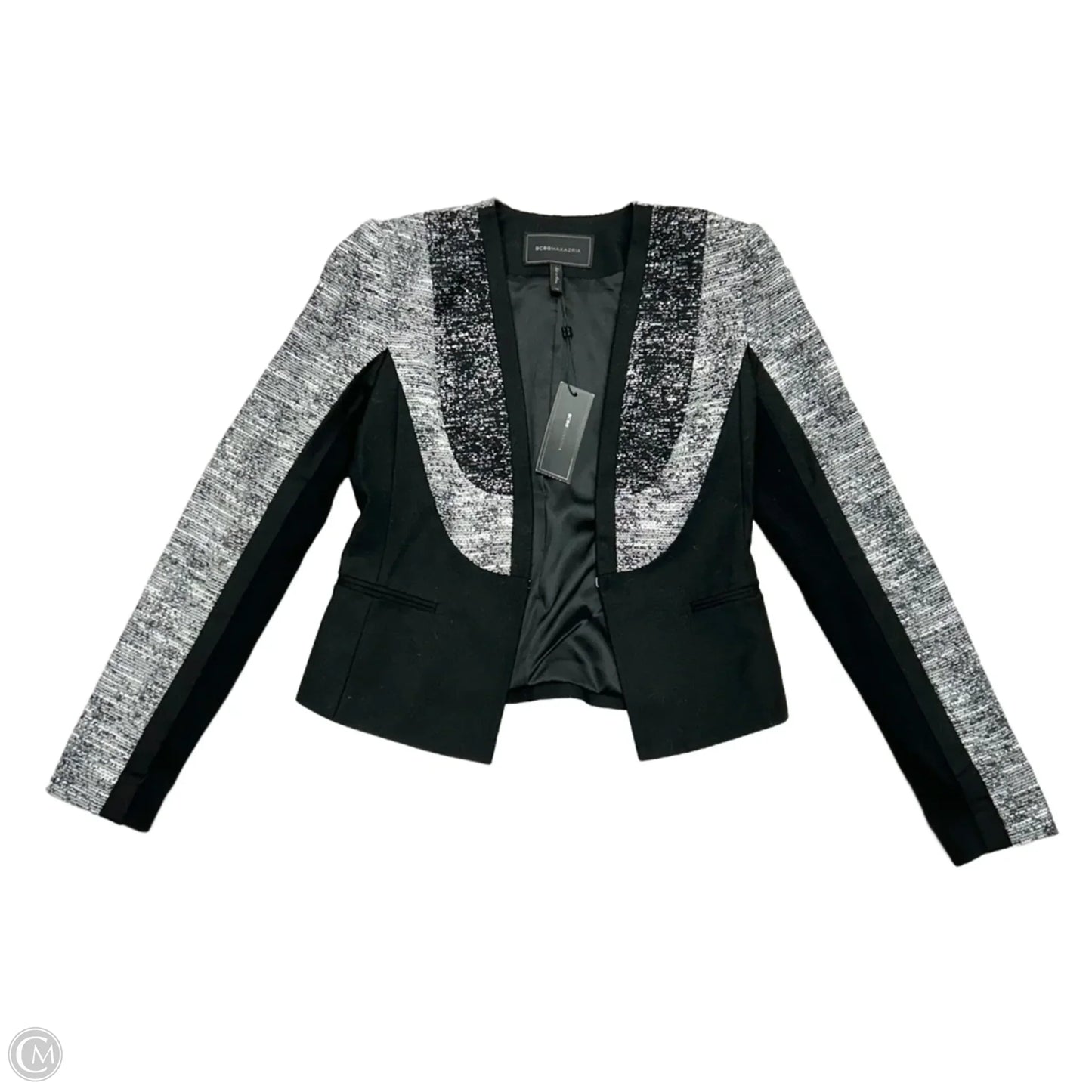 Blazer By Bcbgmaxazria In Black & White, Size: Xs