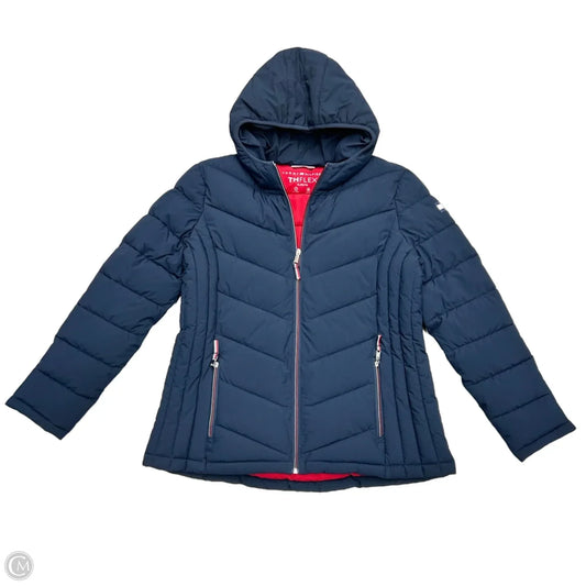 Coat Puffer & Quilted By Tommy Hilfiger In Navy, Size: Xl