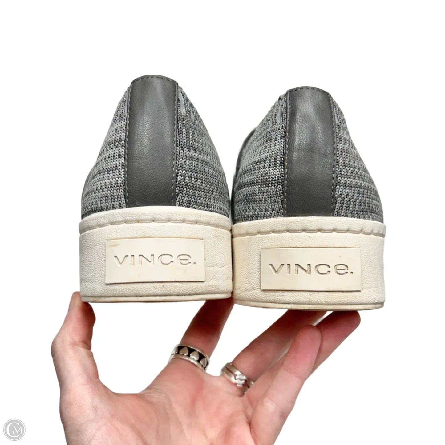 Shoes Sneakers Platform By Vince In Grey & White, Size: 9