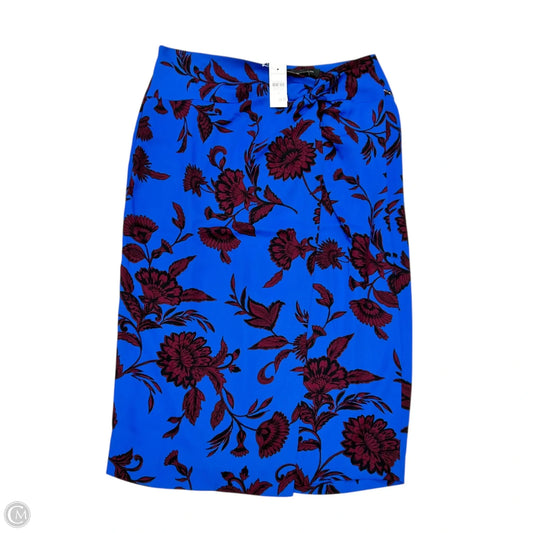 Skirt Midi By Ann Taylor In Blue & Purple, Size: 8