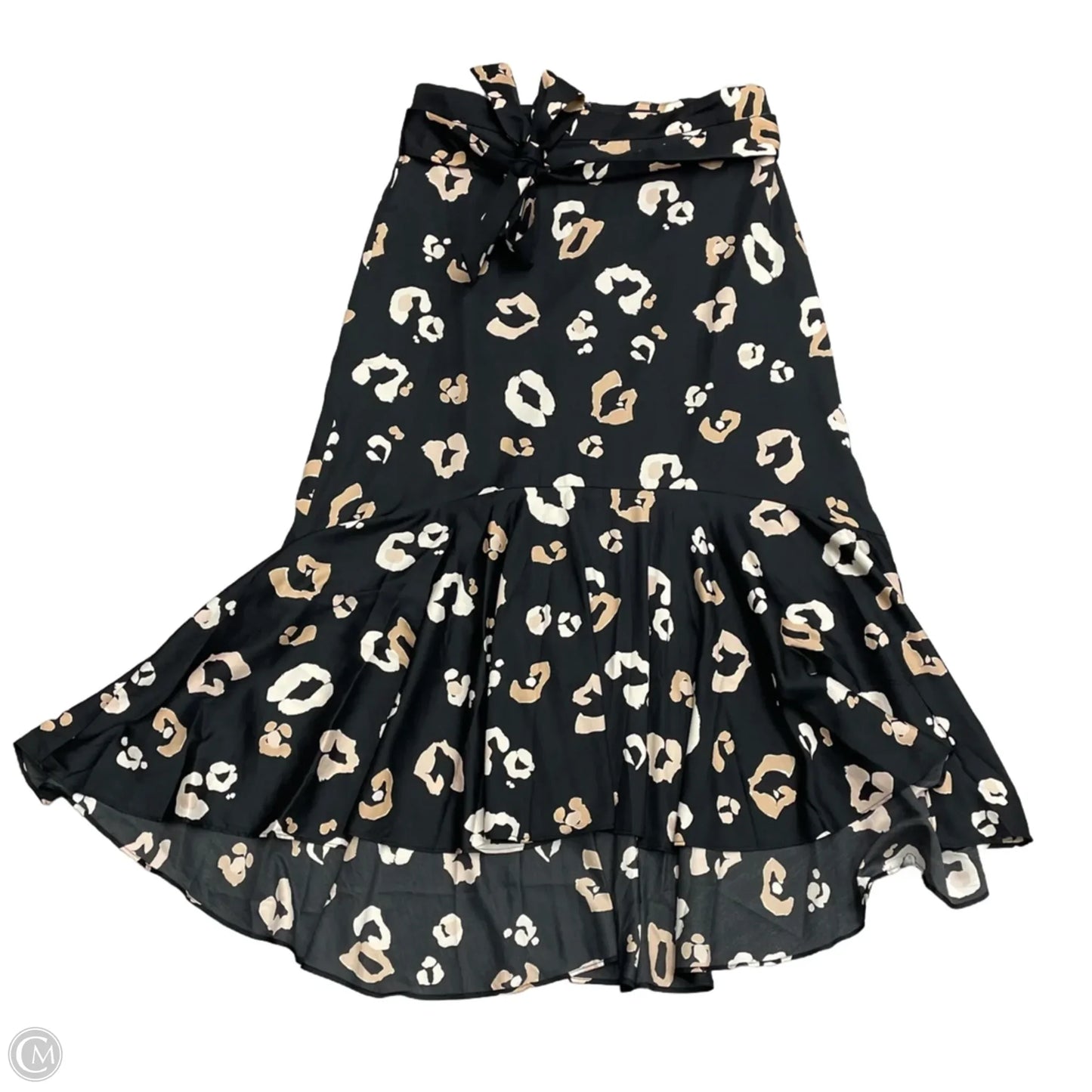 Skirt Midi By Ann Taylor In Black & Tan, Size: 8