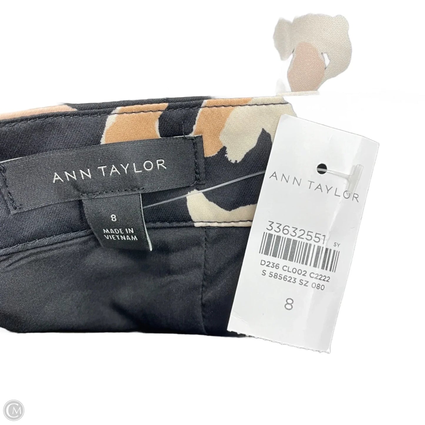 Skirt Midi By Ann Taylor In Black & Tan, Size: 8