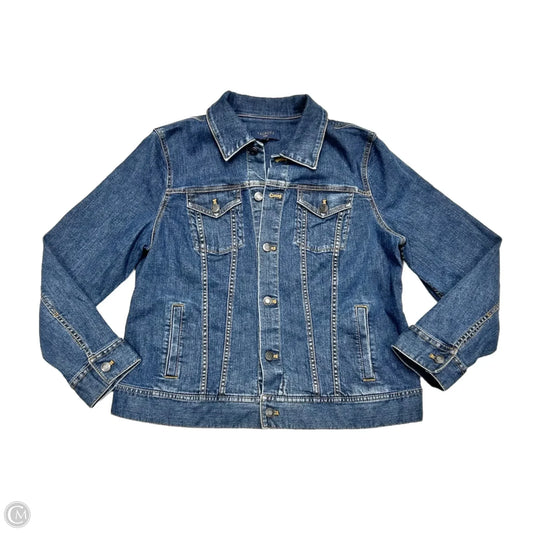 Jacket Denim By Talbots In Blue Denim, Size: Xl
