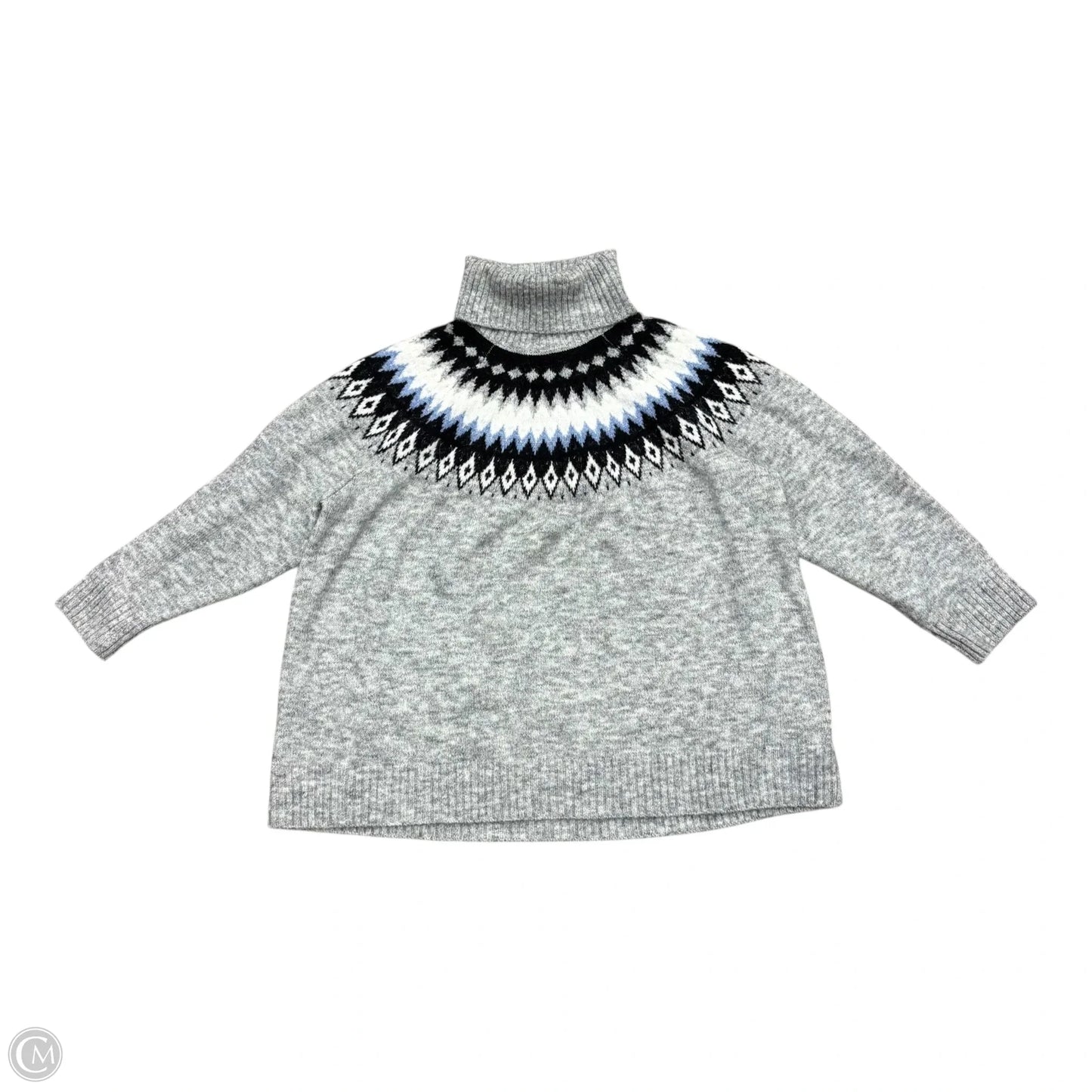 Sweater By Aspen In Black & Grey, Size: 3x