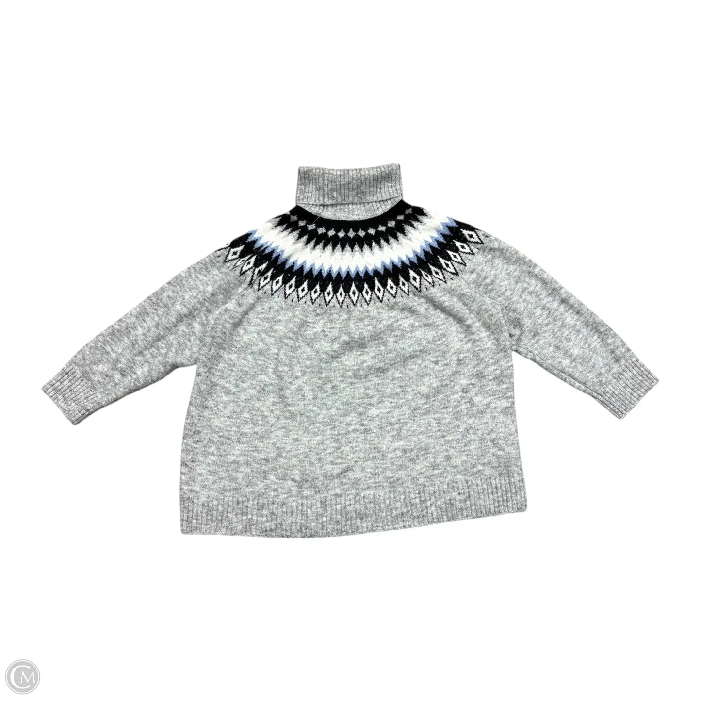 Sweater By Aspen In Black & Grey, Size: 3x