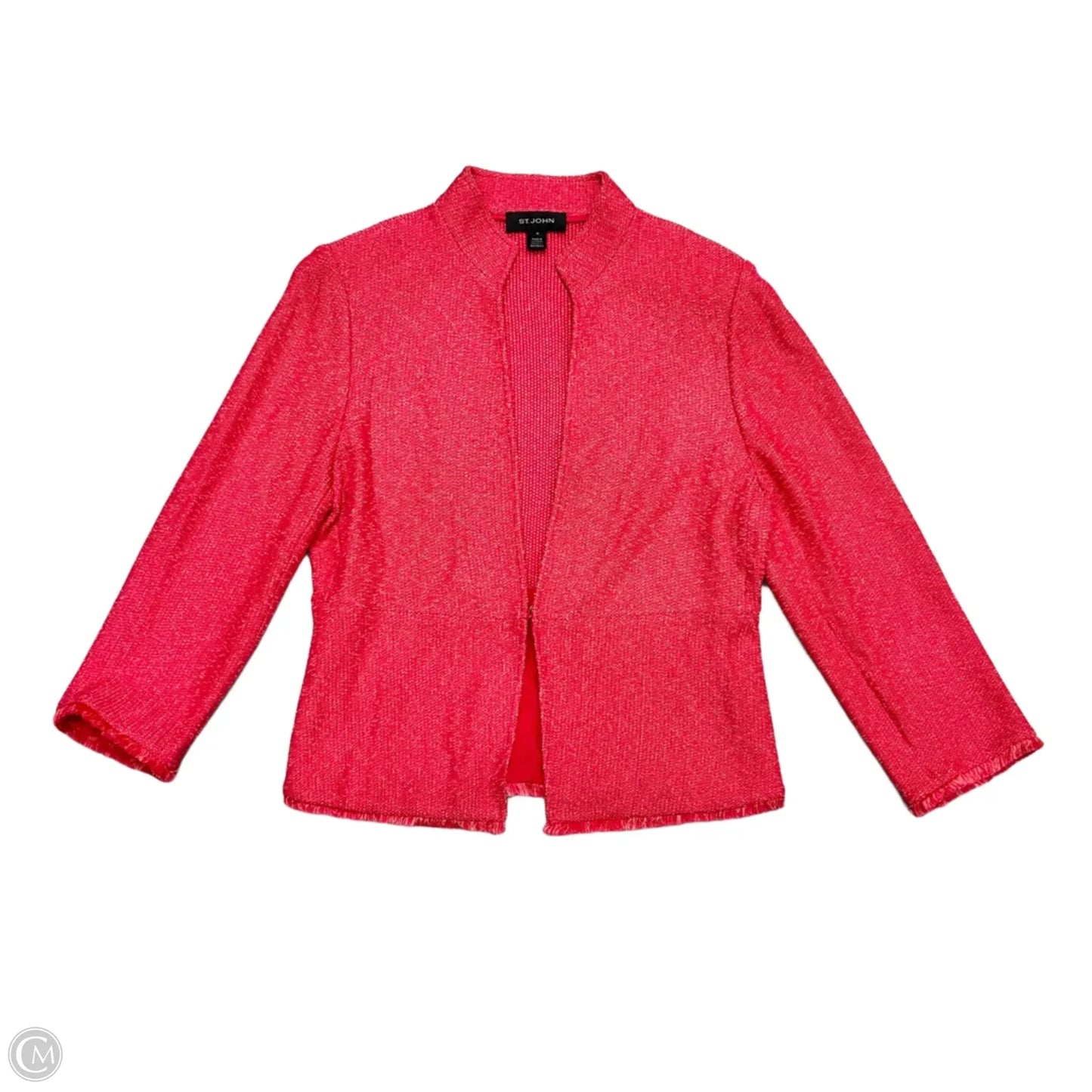 Blazer Luxury Designer By St John Collection In Red, Size: L