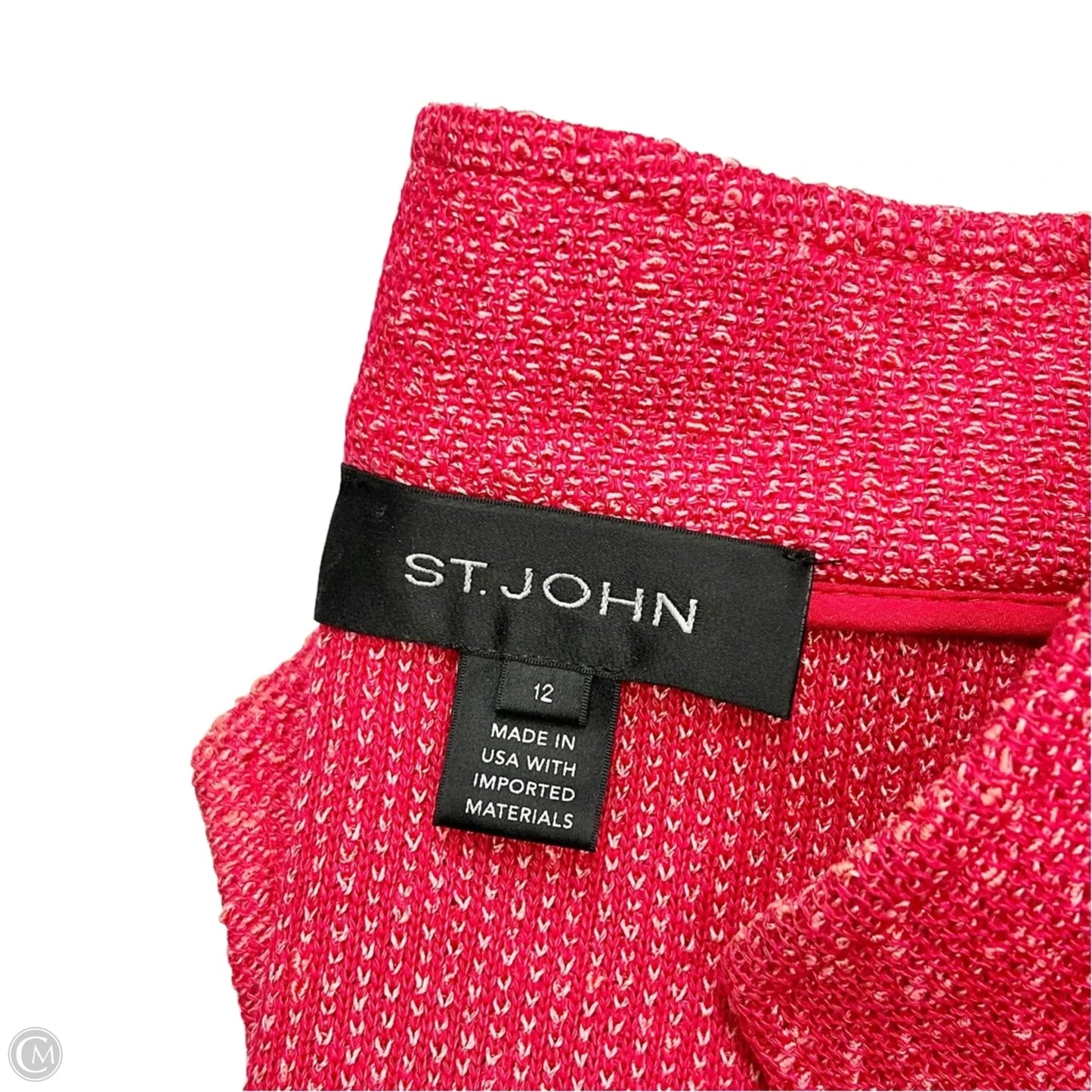 Blazer Luxury Designer By St John Collection In Red, Size: L