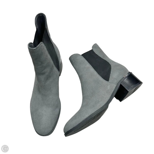 Boots Ankle Heels By Calvin Klein In Grey, Size: 9