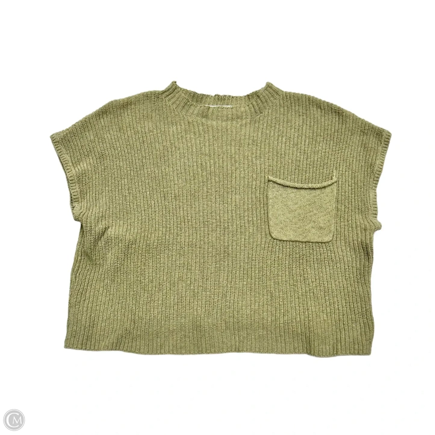 Sweater Short Sleeve By Free People In Green, Size: M