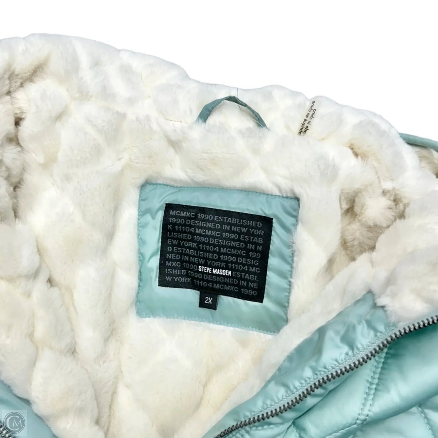 Coat Puffer & Quilted By Steve Madden In Aqua, Size: 2x