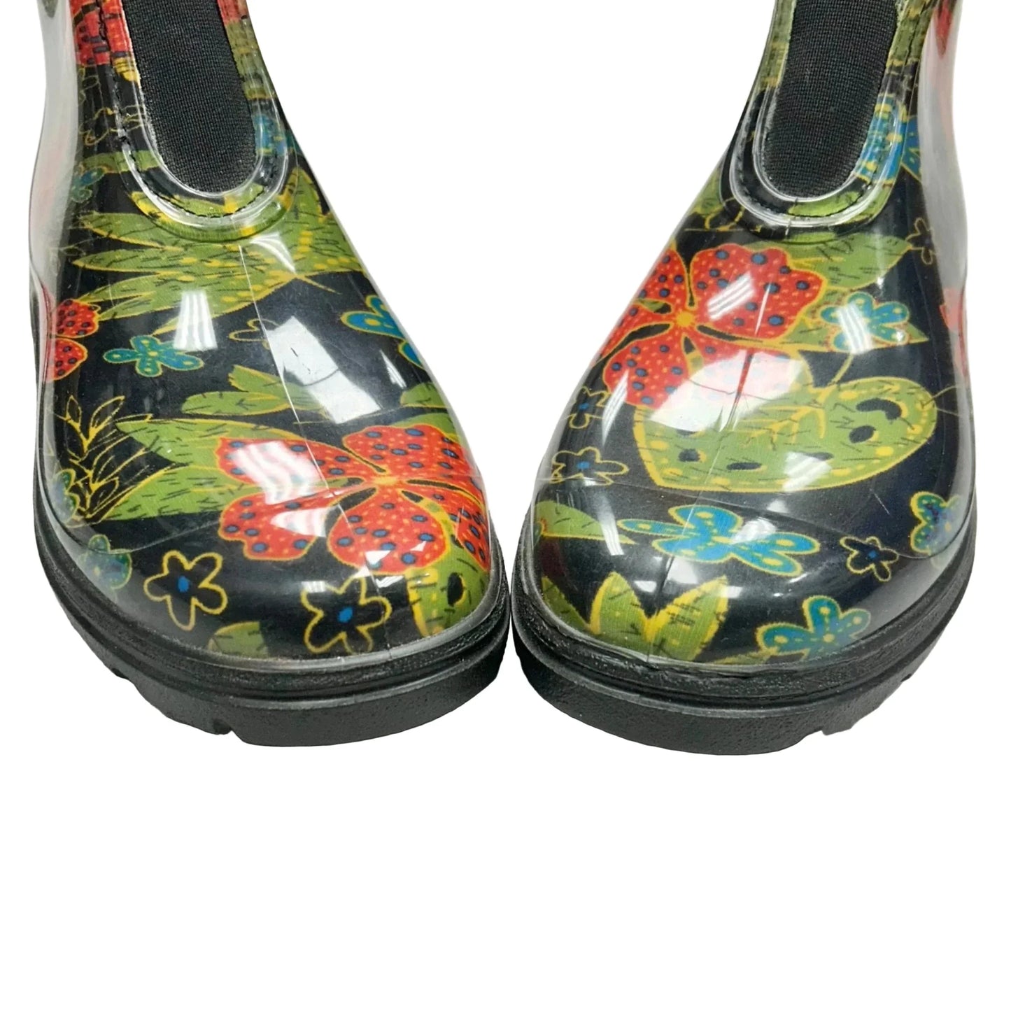 Boots Rain By Sloggers In Black & Red, Size: 10