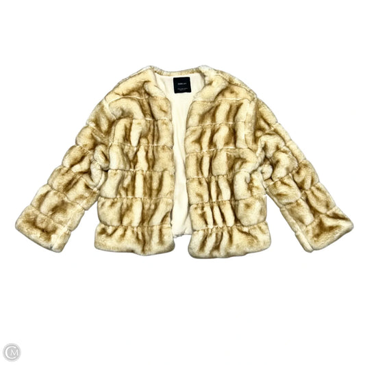 Jacket Faux Fur & Sherpa By Zara In Brown & Tan, Size: M