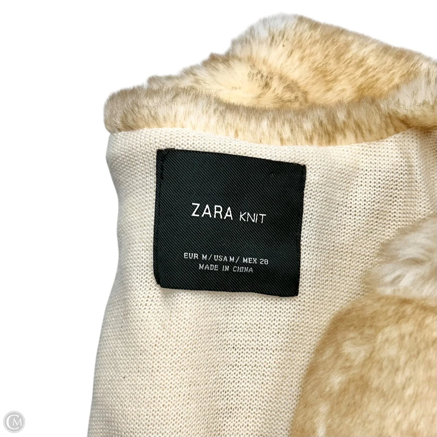 Jacket Faux Fur & Sherpa By Zara In Brown & Tan, Size: M