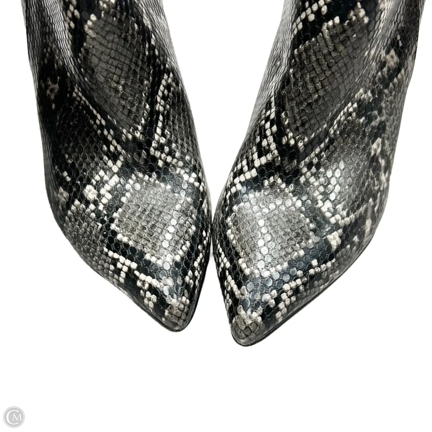 Boots Knee Heels By Steve Madden In Snakeskin Print, Size: 7.5