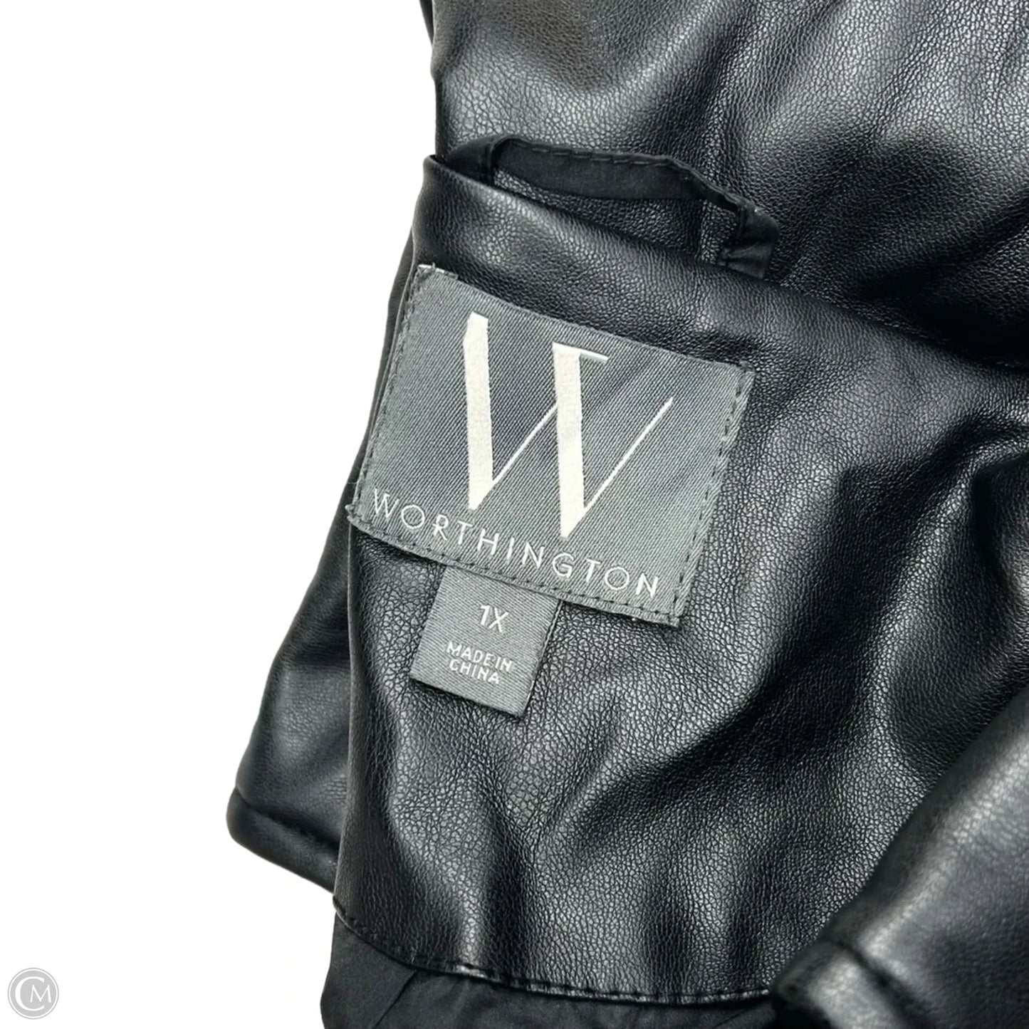 Jacket Moto By Worthington In Black, Size: 1x