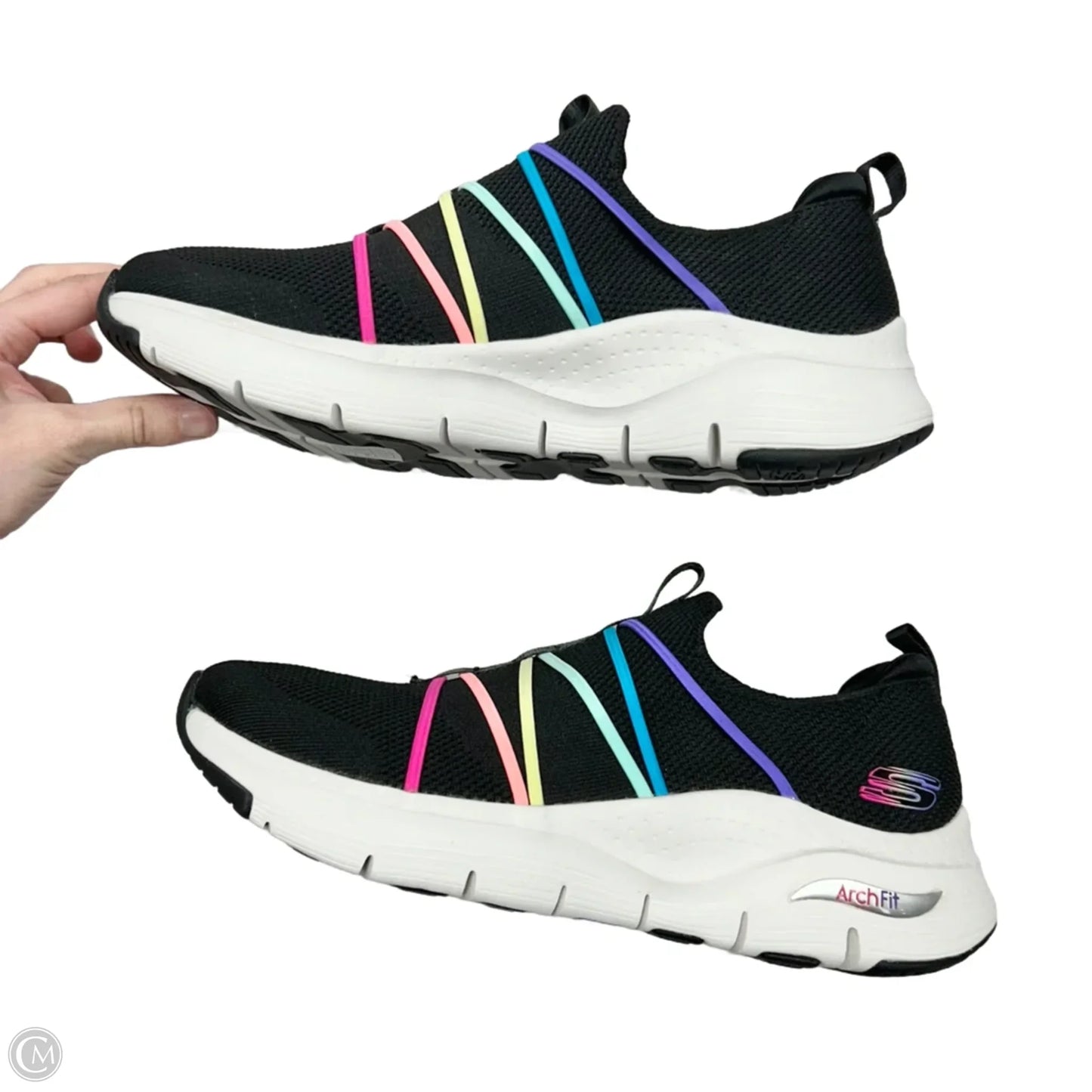 Shoes Athletic By Skechers In Black, Size: 8