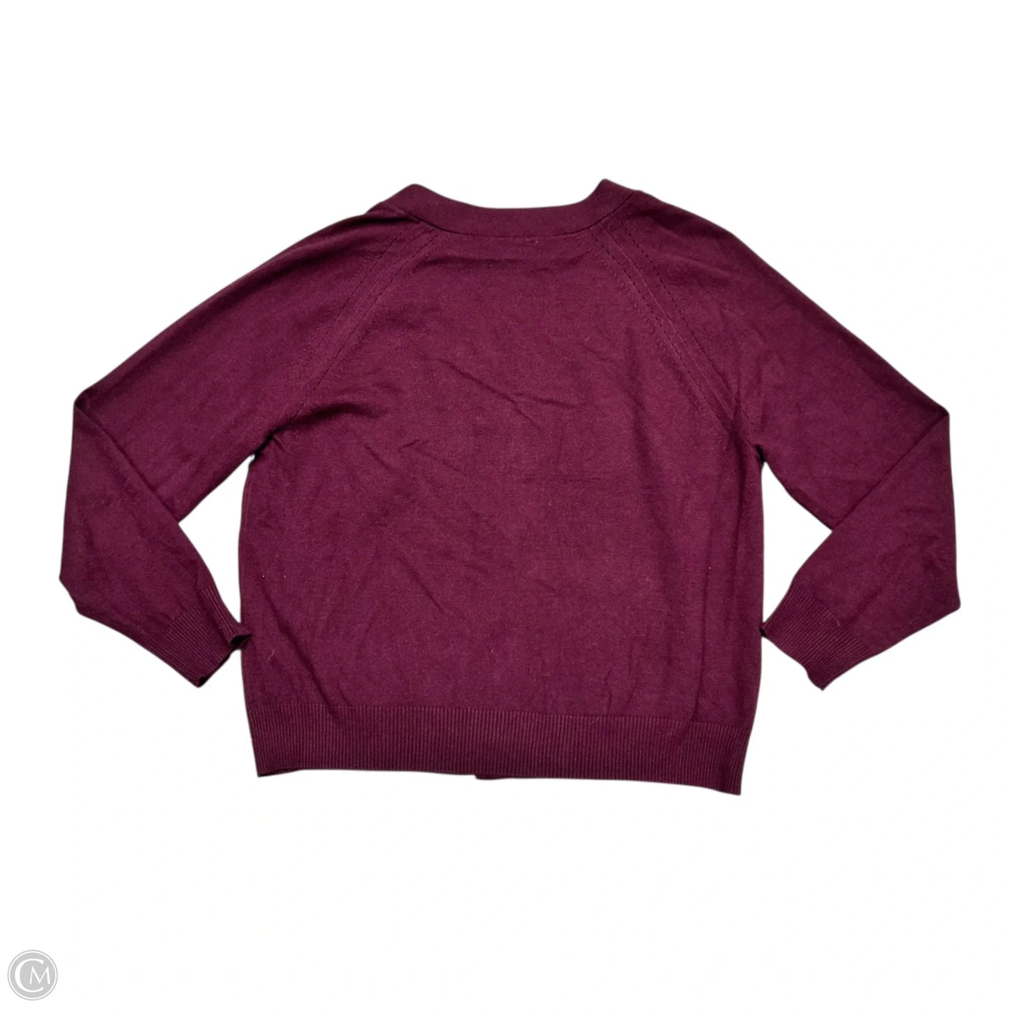 Sweater Cardigan By Vila Milano In Maroon, Size: L