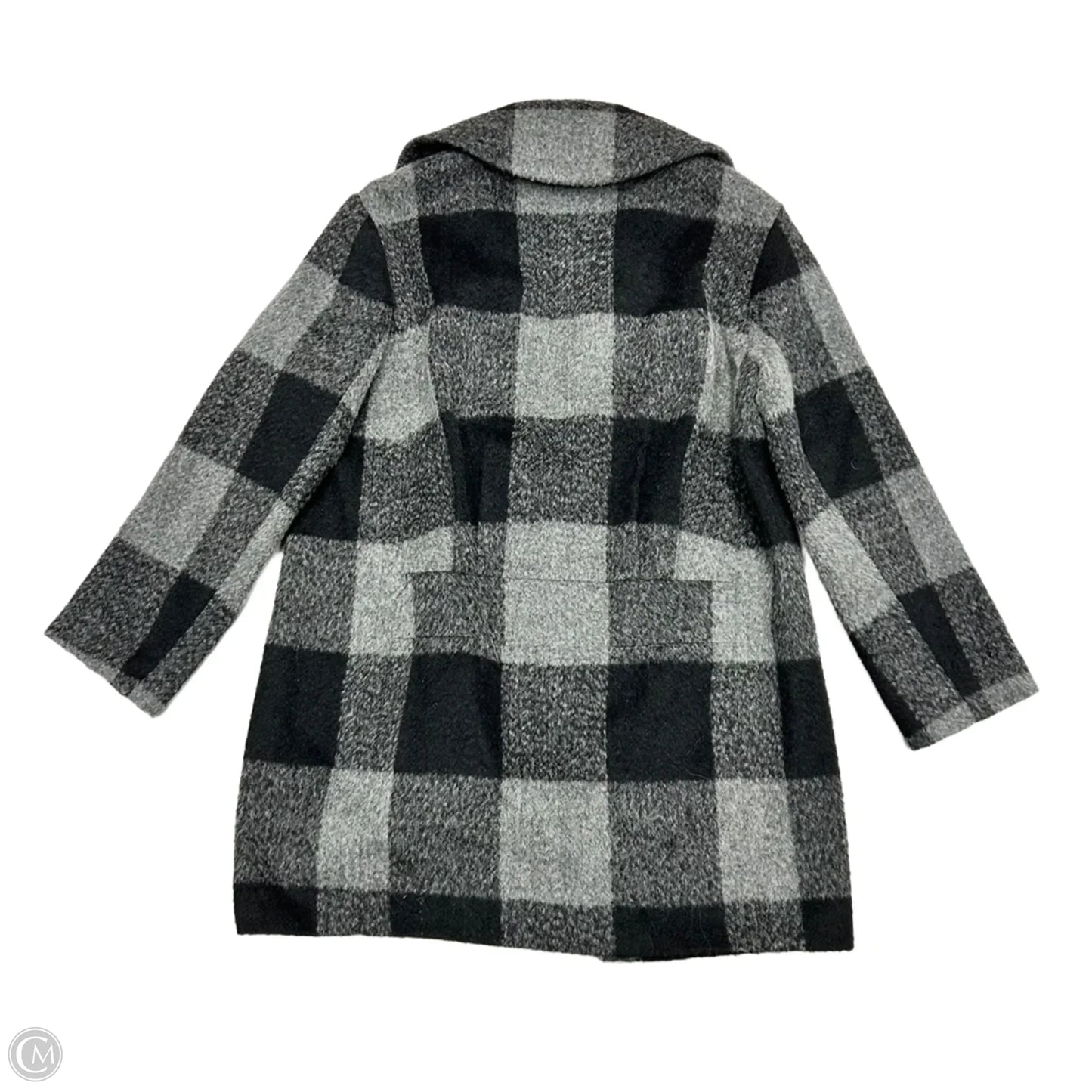 Coat Peacoat By Kensie In Black & Grey, Size: L