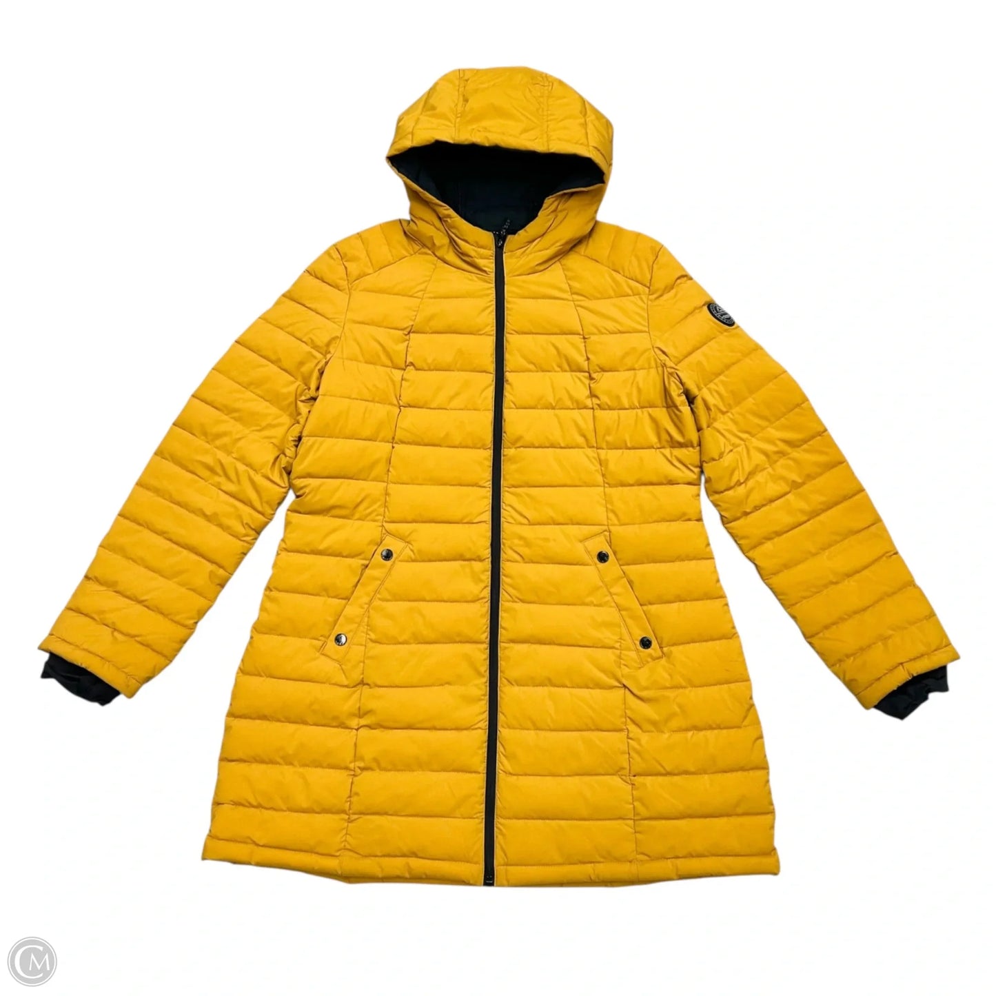 Coat Puffer & Quilted By Hfx In Yellow, Size: Xl