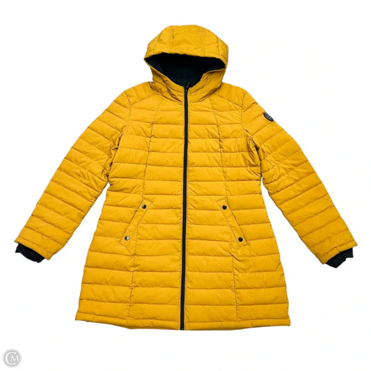 Coat Puffer & Quilted By Hfx In Yellow, Size: Xl