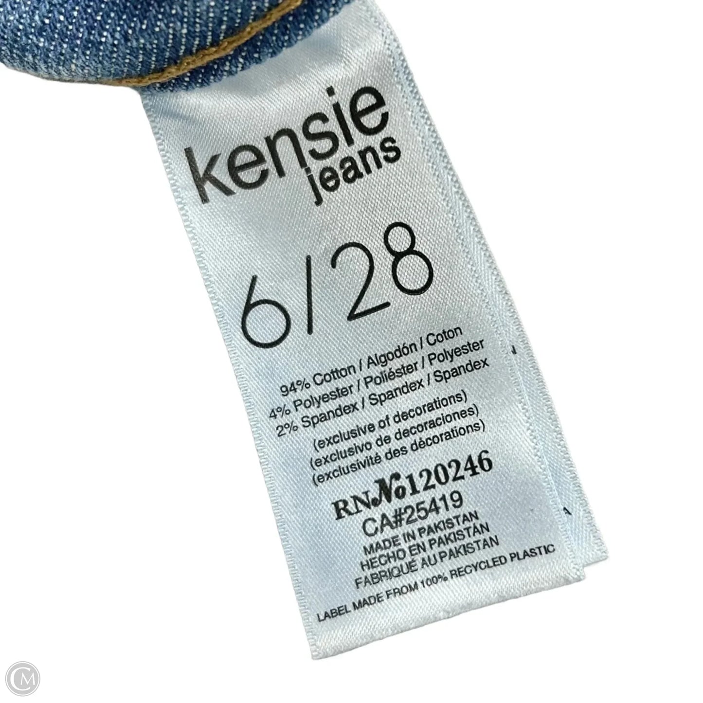 Jeans Wide Leg By Kensie In Blue Denim, Size: 6