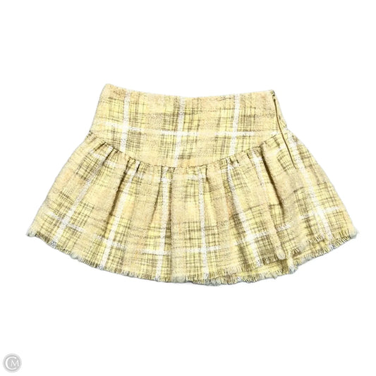 Skirt Mini & Short By Loveshackfancy In White & Yellow, Size: 12