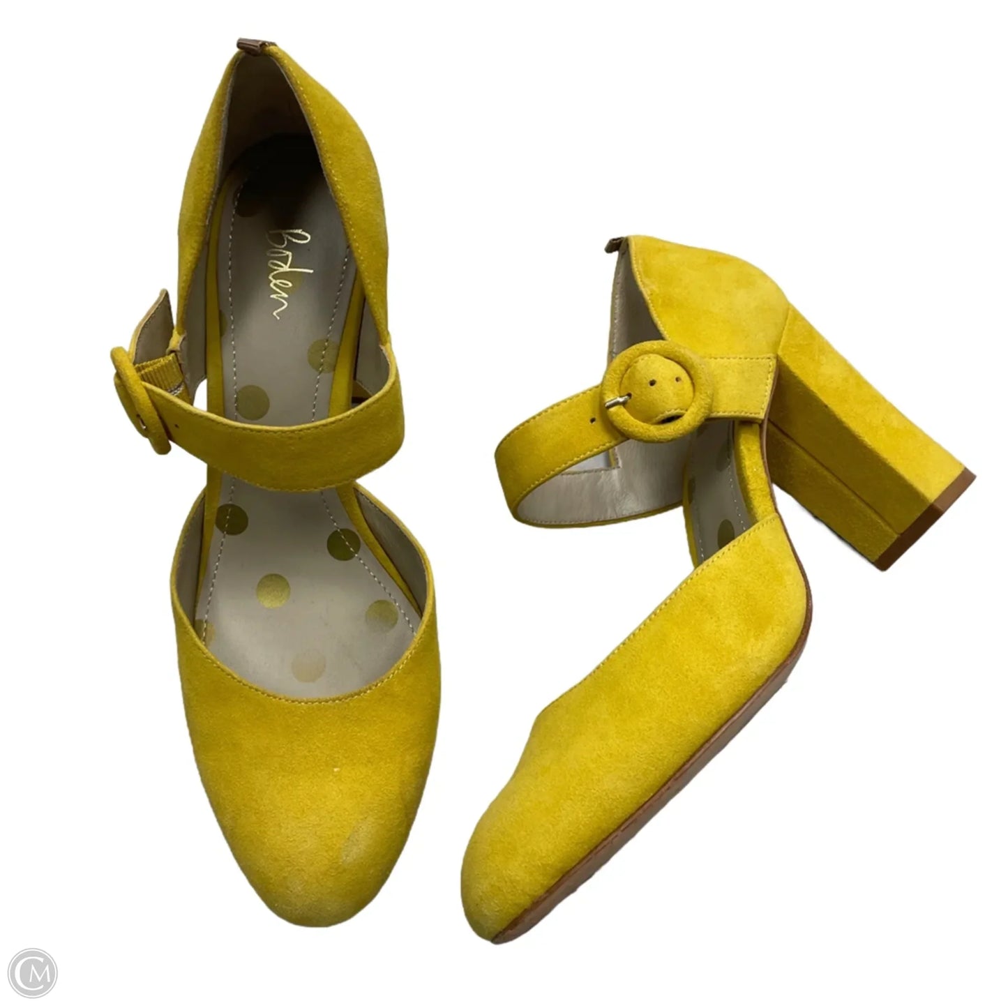 Shoes Heels Block By Boden In Yellow, Size: 10.5