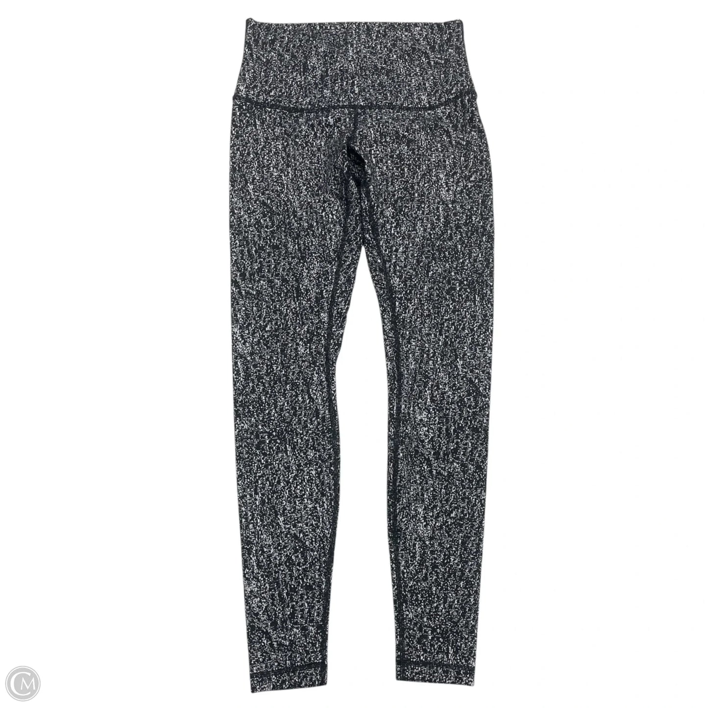 Athletic Leggings By Lululemon In Black & White, Size: M