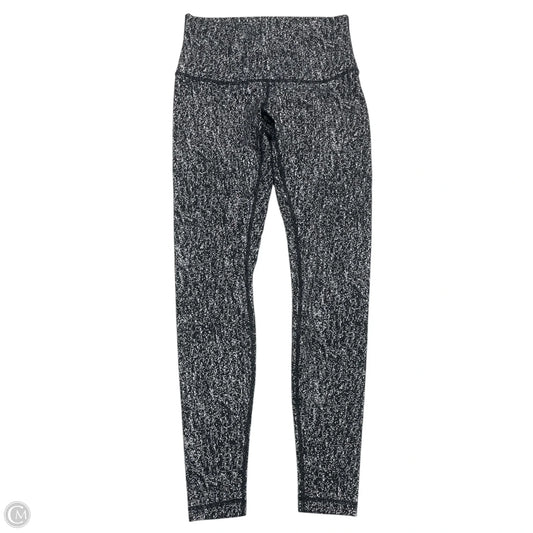 Athletic Leggings By Lululemon In Black & White, Size: M