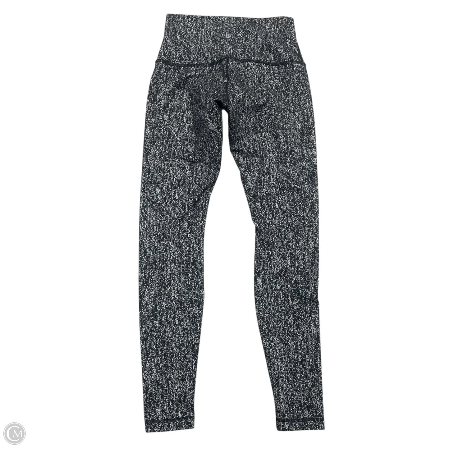 Athletic Leggings By Lululemon In Black & White, Size: M