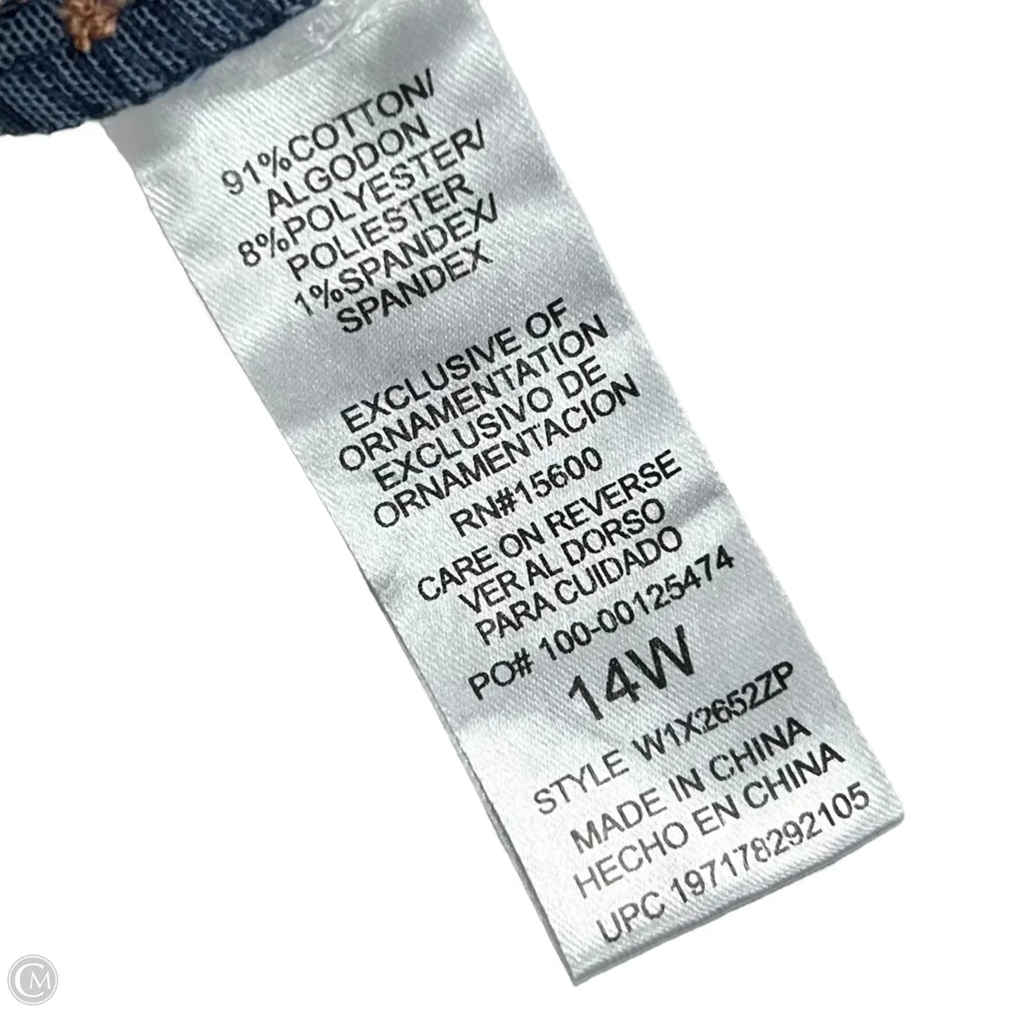 Jeans Wide Leg By Democracy In Blue Denim, Size: 14