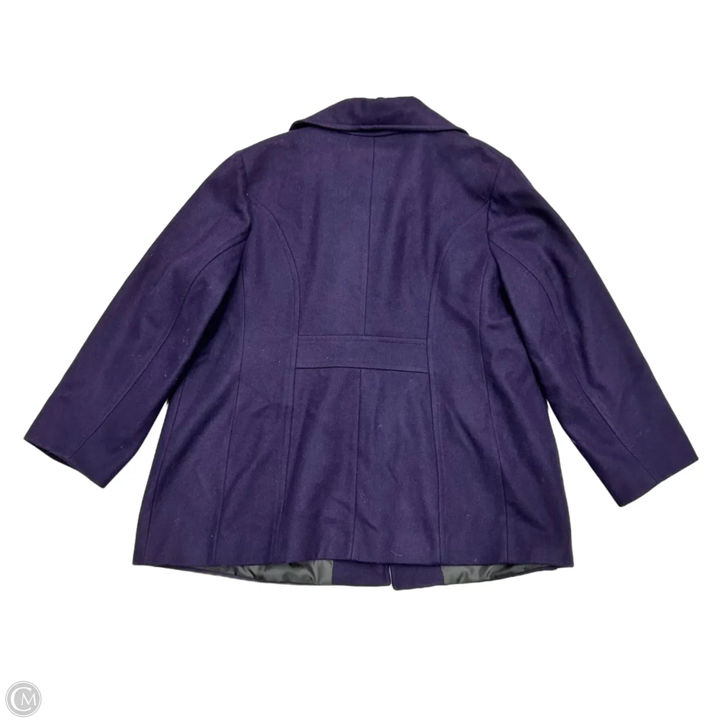 Coat Peacoat By London Fog In Purple, Size: 2x