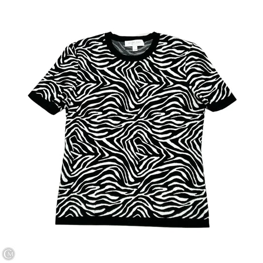 Top Short Sleeve Designer By Michael Kors Collection In Black Denim, Size: L