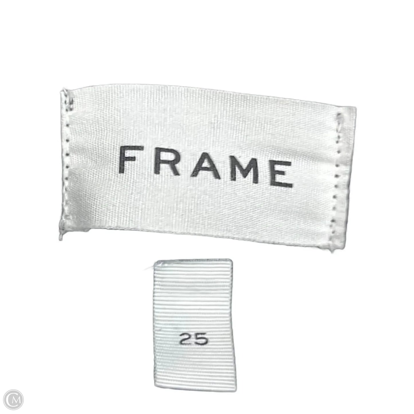 Jeans Skinny By Frame In Black Denim, Size: 0