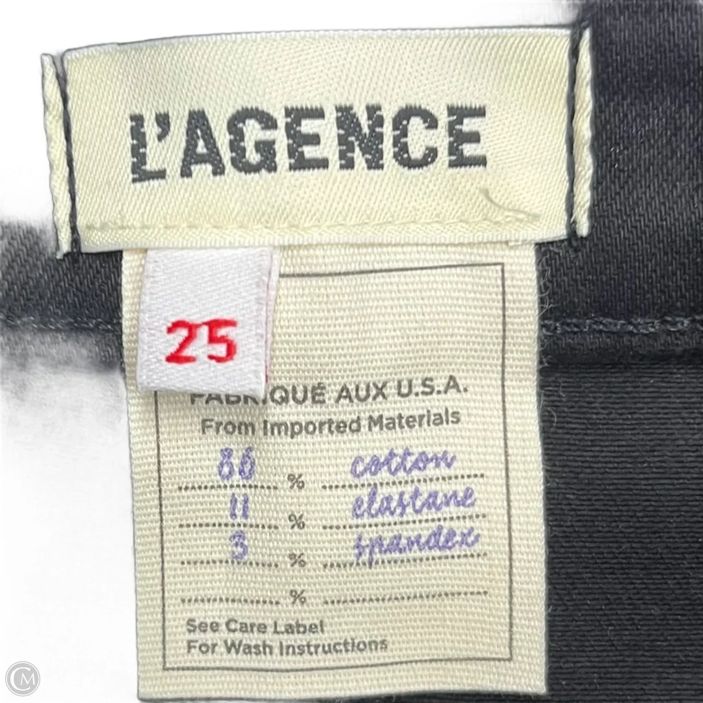 Jeans Straight By L Agence In Black, Size: 0