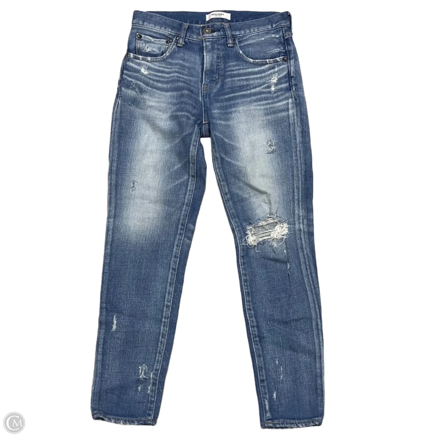 Jeans Skinny By Moussy Vintage In Blue Denim, Size: 0