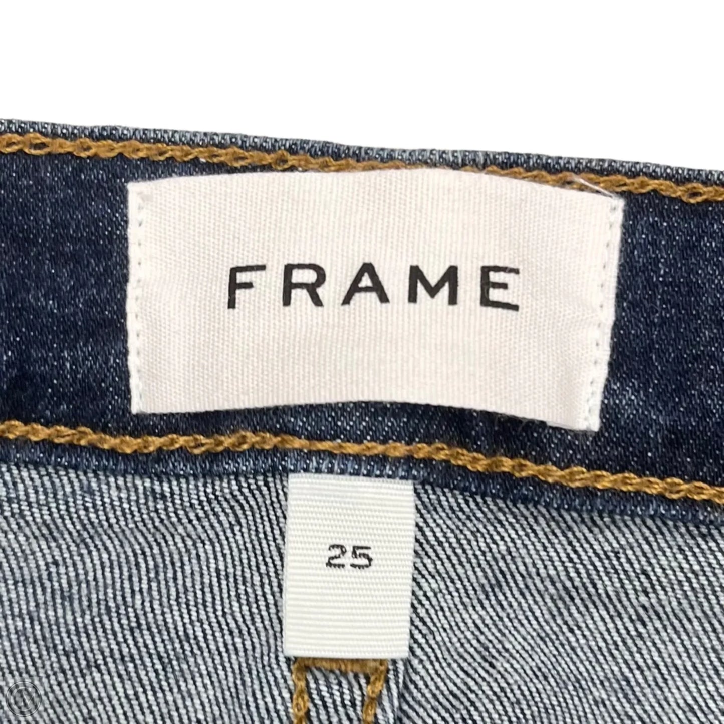 Jeans Cropped By Frame In Blue Denim, Size: 0