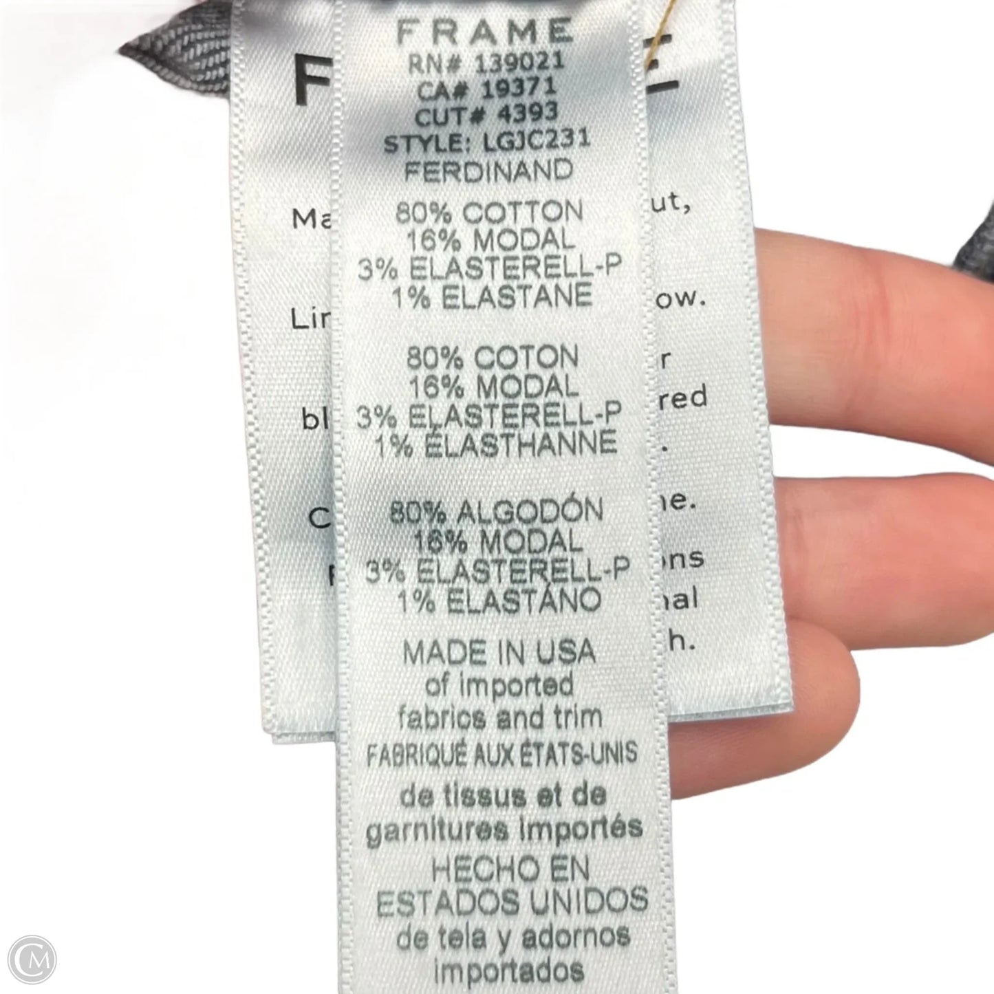 Jeans Cropped By Frame In Blue Denim, Size: 0