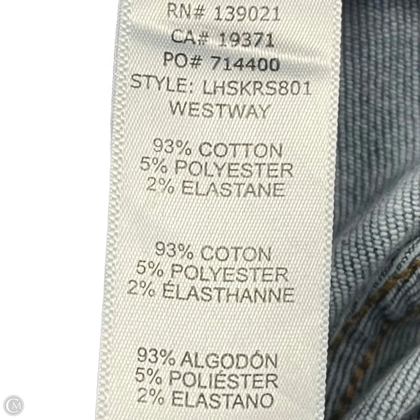 Jeans Skinny By Frame In Blue Denim, Size: 0