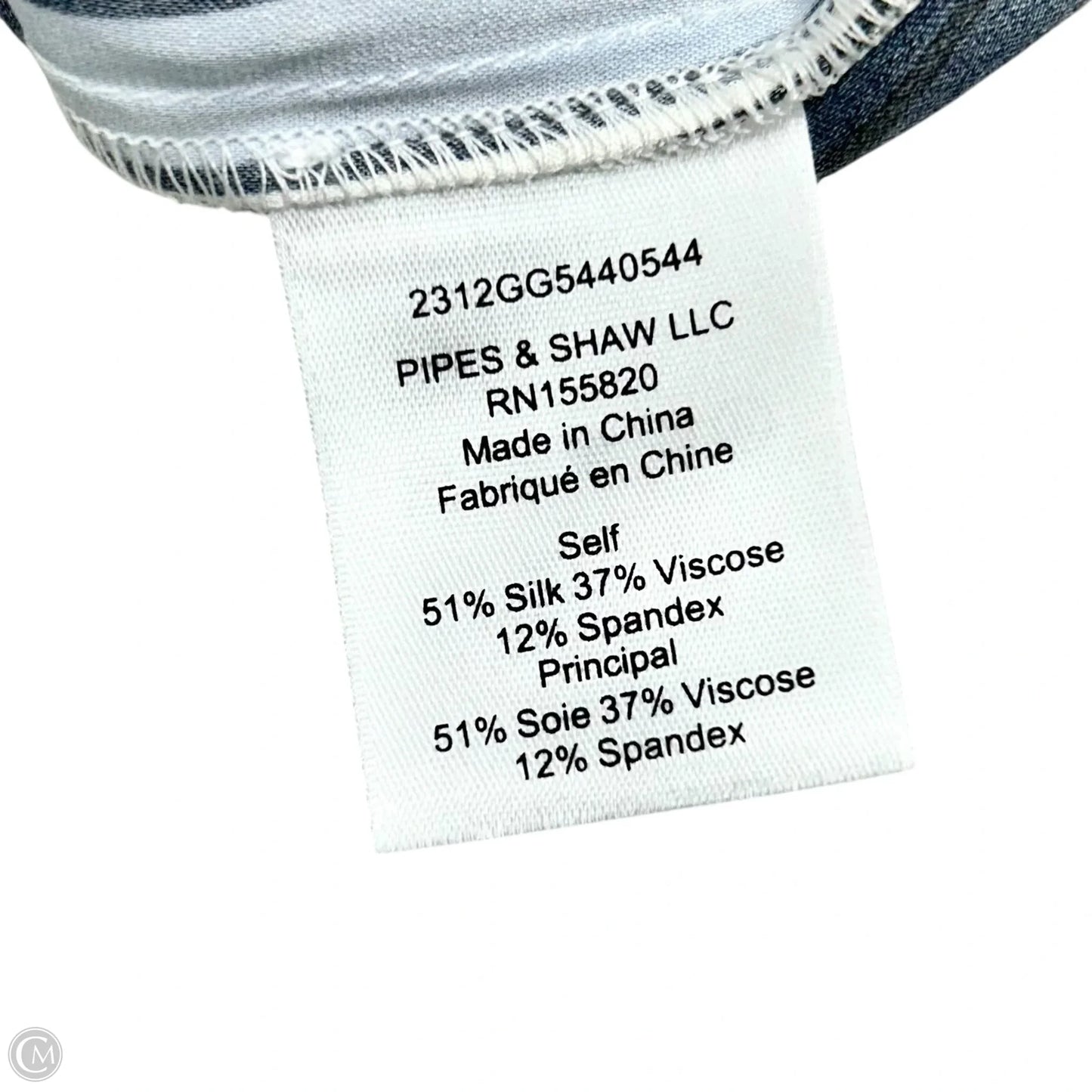 Top Sleeveless By Veronica Beard In Blue & White, Size: S