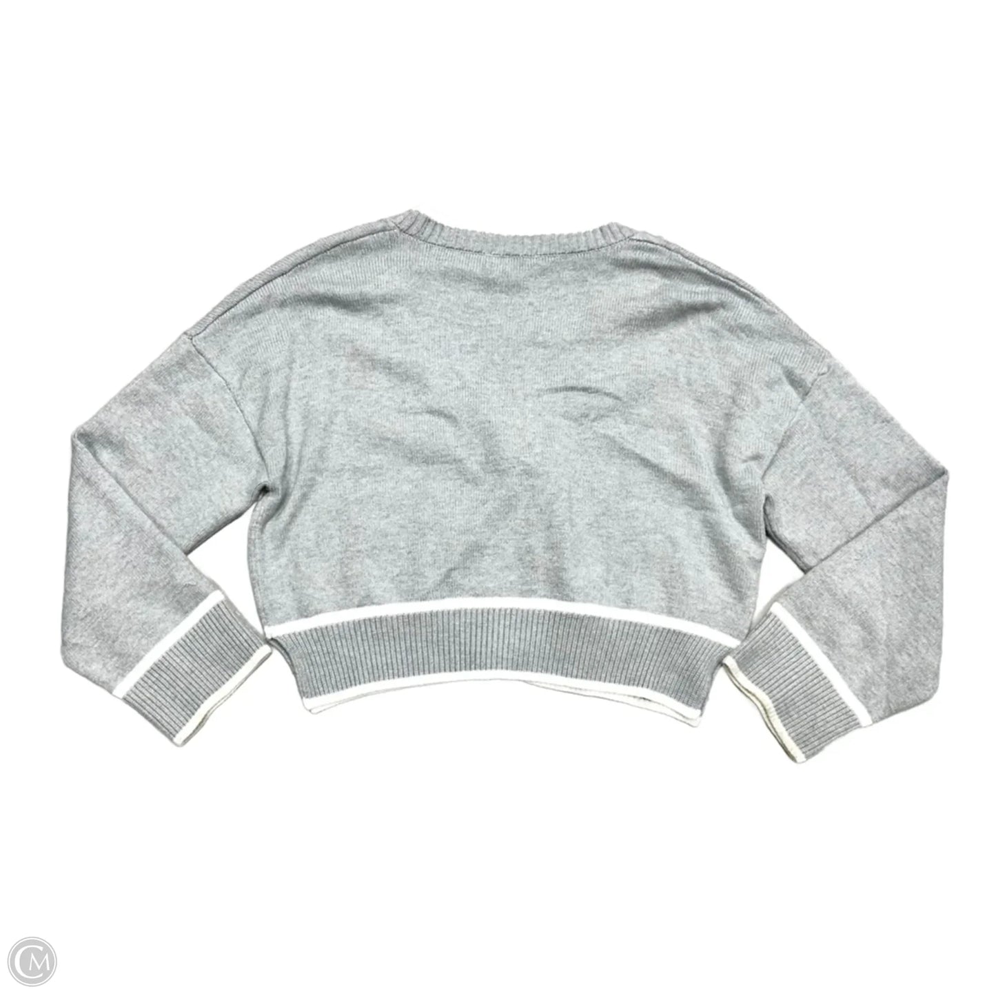 Sweater Cardigan By Sincerely Jules In Grey & White, Size: M