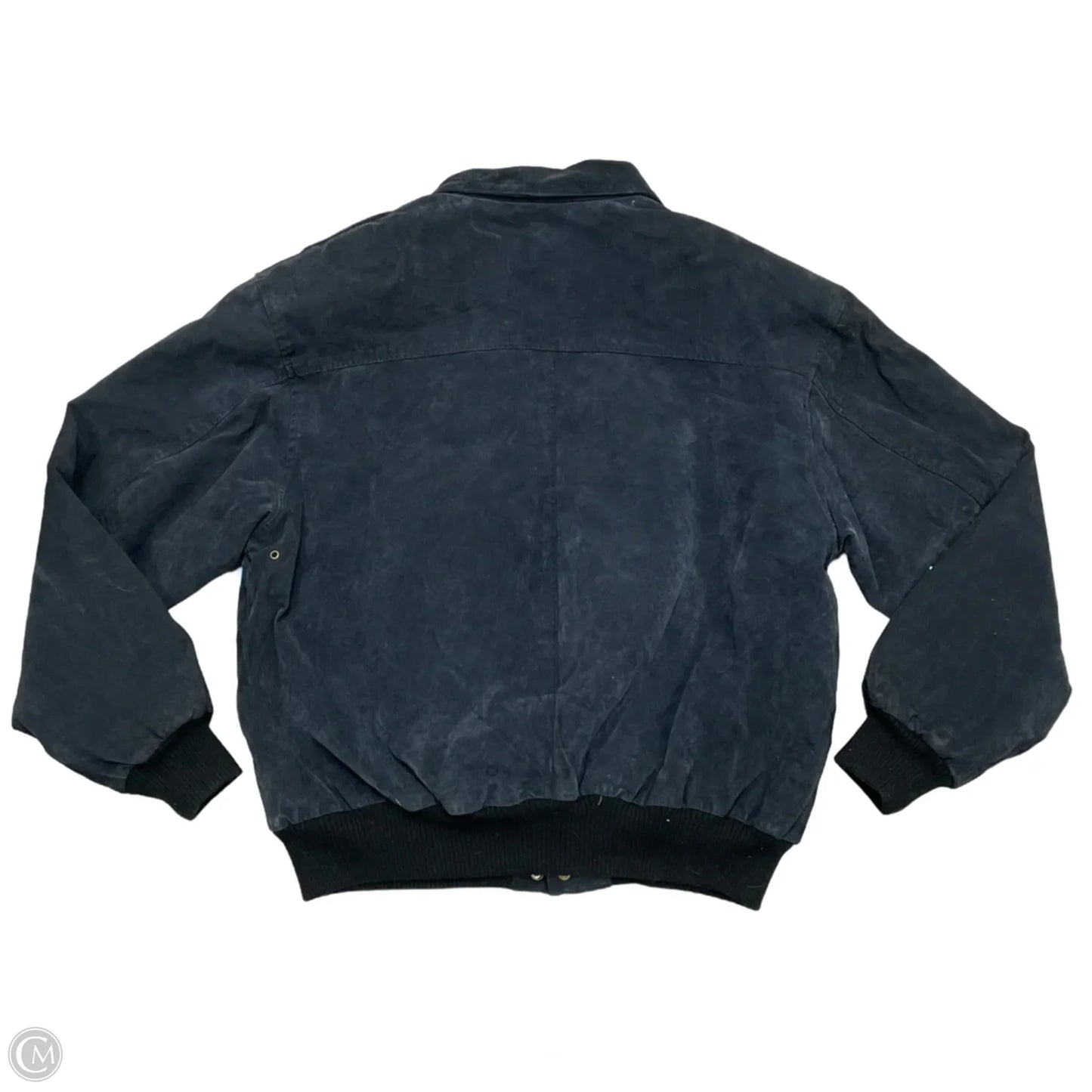 Jacket Leather By G Iii In Navy, Size: L