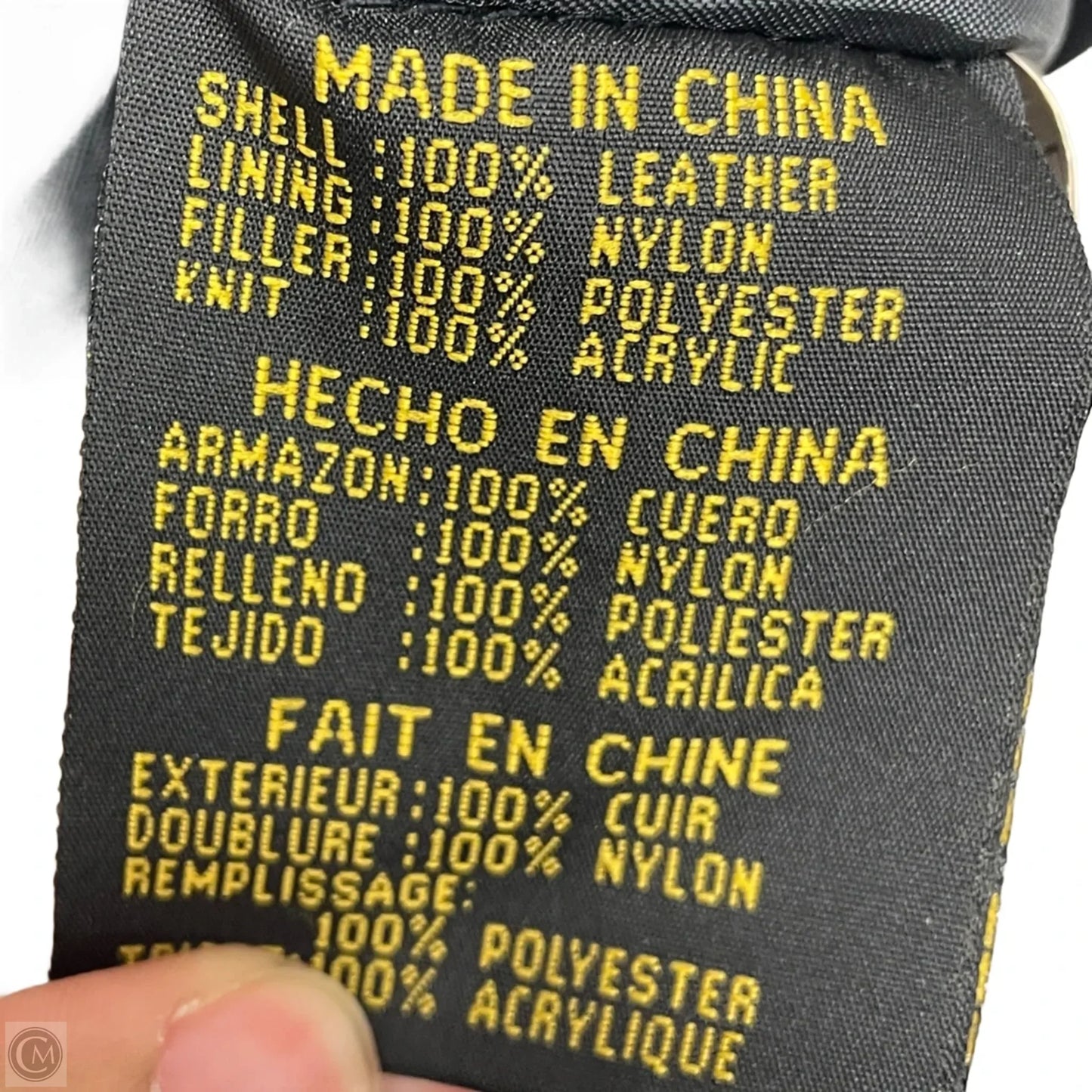 Jacket Leather By G Iii In Navy, Size: L