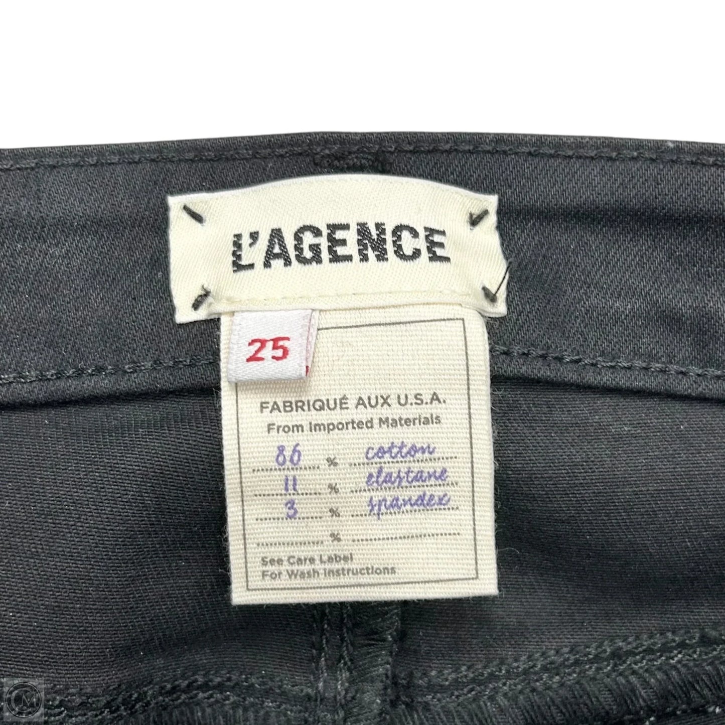Jeans Skinny By L Agence In Black, Size: 0