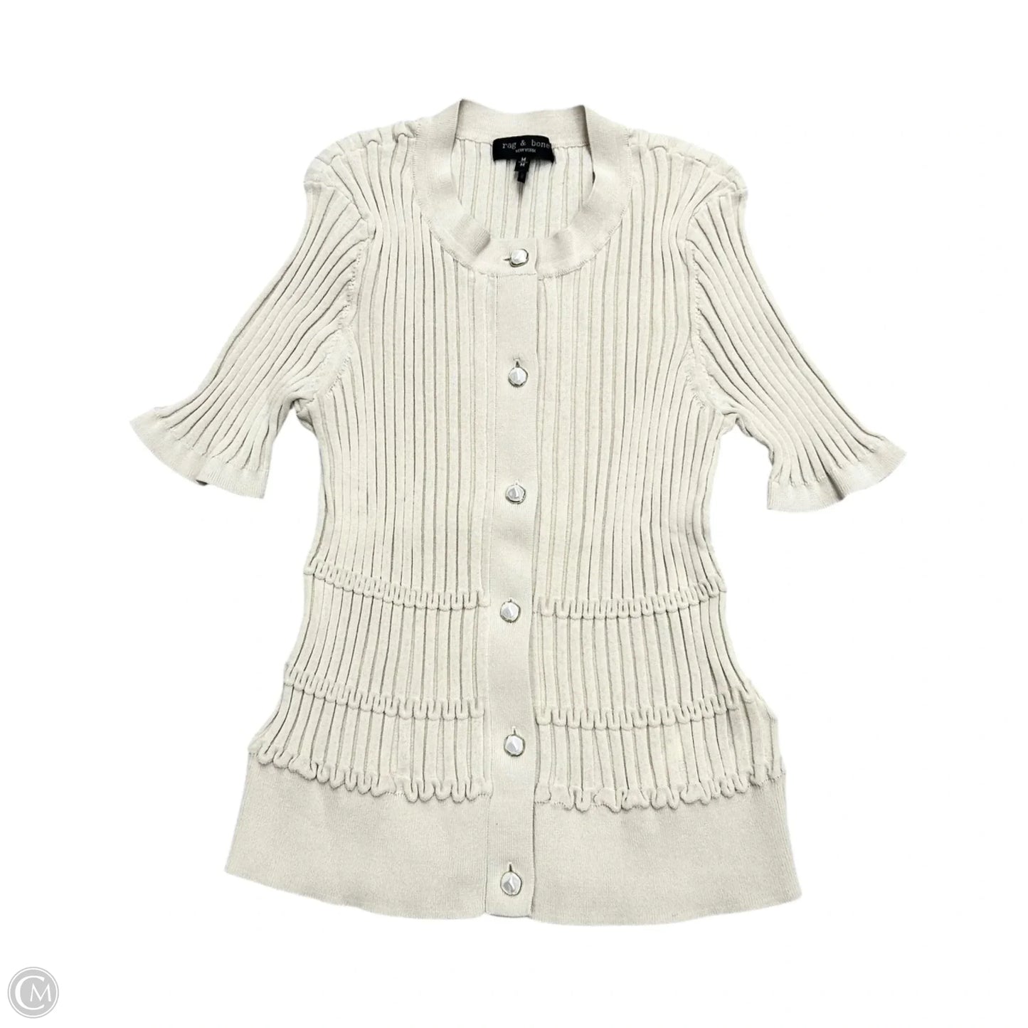 Top Short Sleeve By Rag And Bone In Beige, Size: M