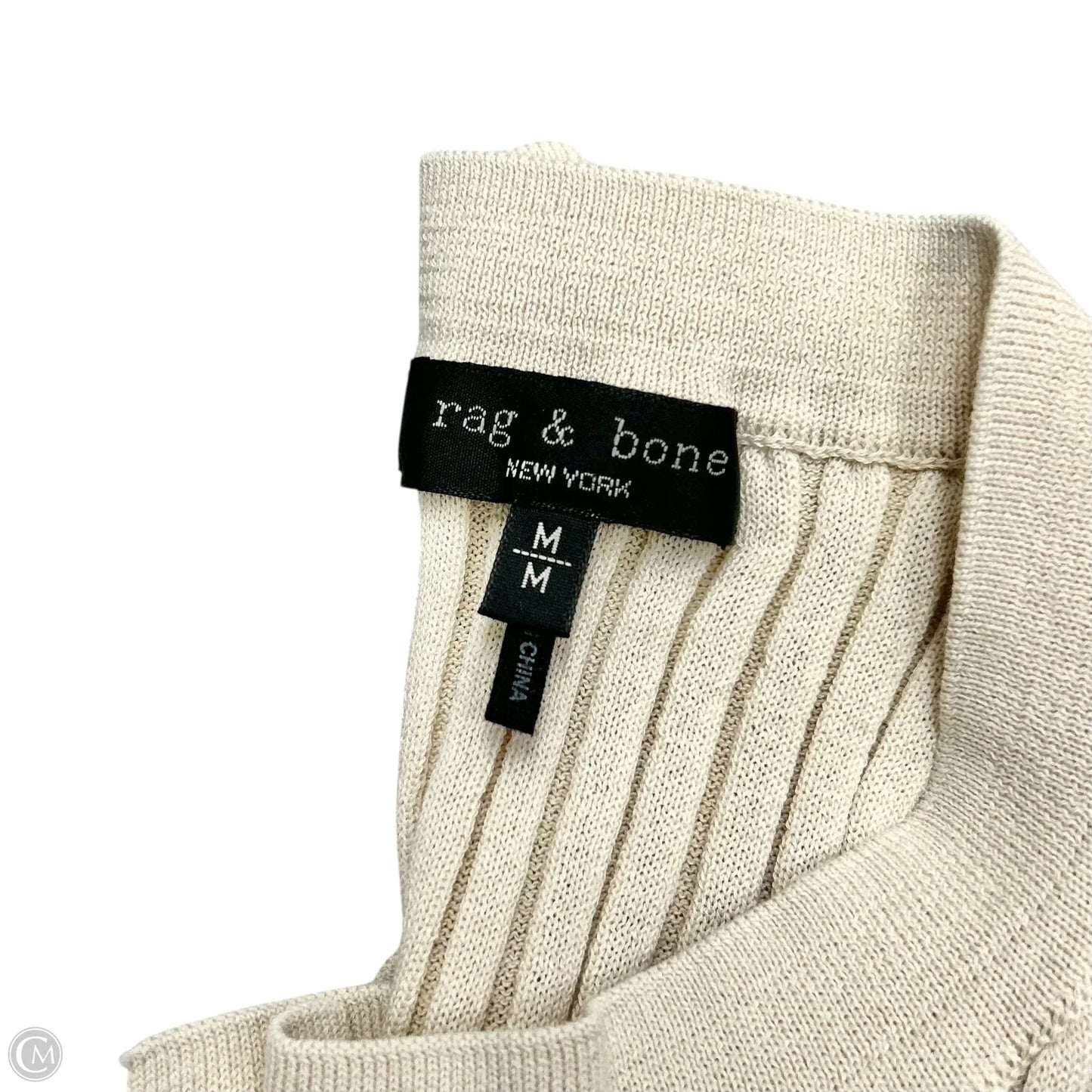 Top Short Sleeve By Rag And Bone In Beige, Size: M