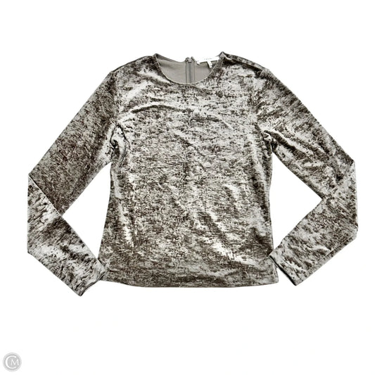 Top Long Sleeve By Frame In Grey, Size: L