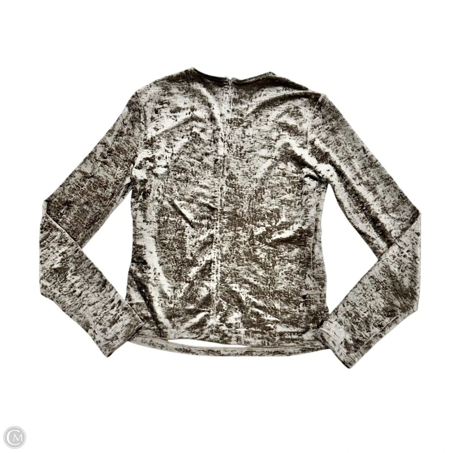 Top Long Sleeve By Frame In Grey, Size: L