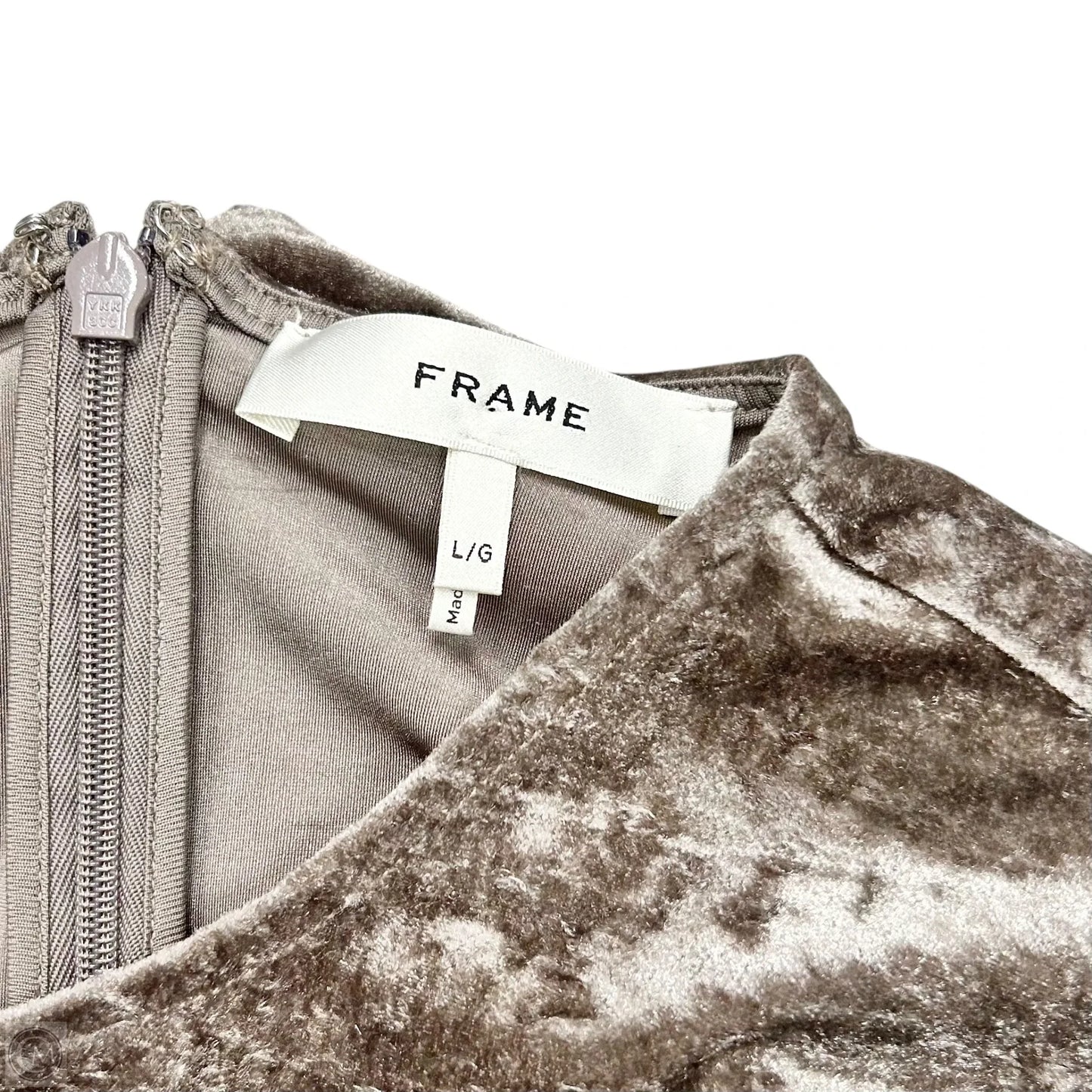 Top Long Sleeve By Frame In Grey, Size: L