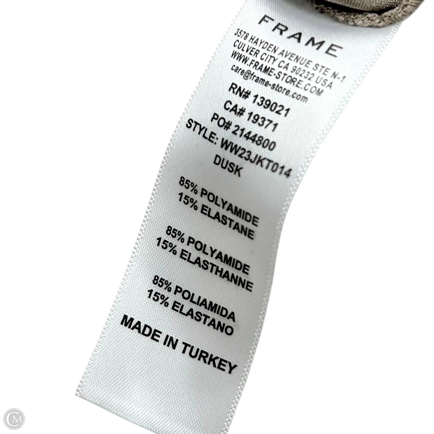 Top Long Sleeve By Frame In Grey, Size: L